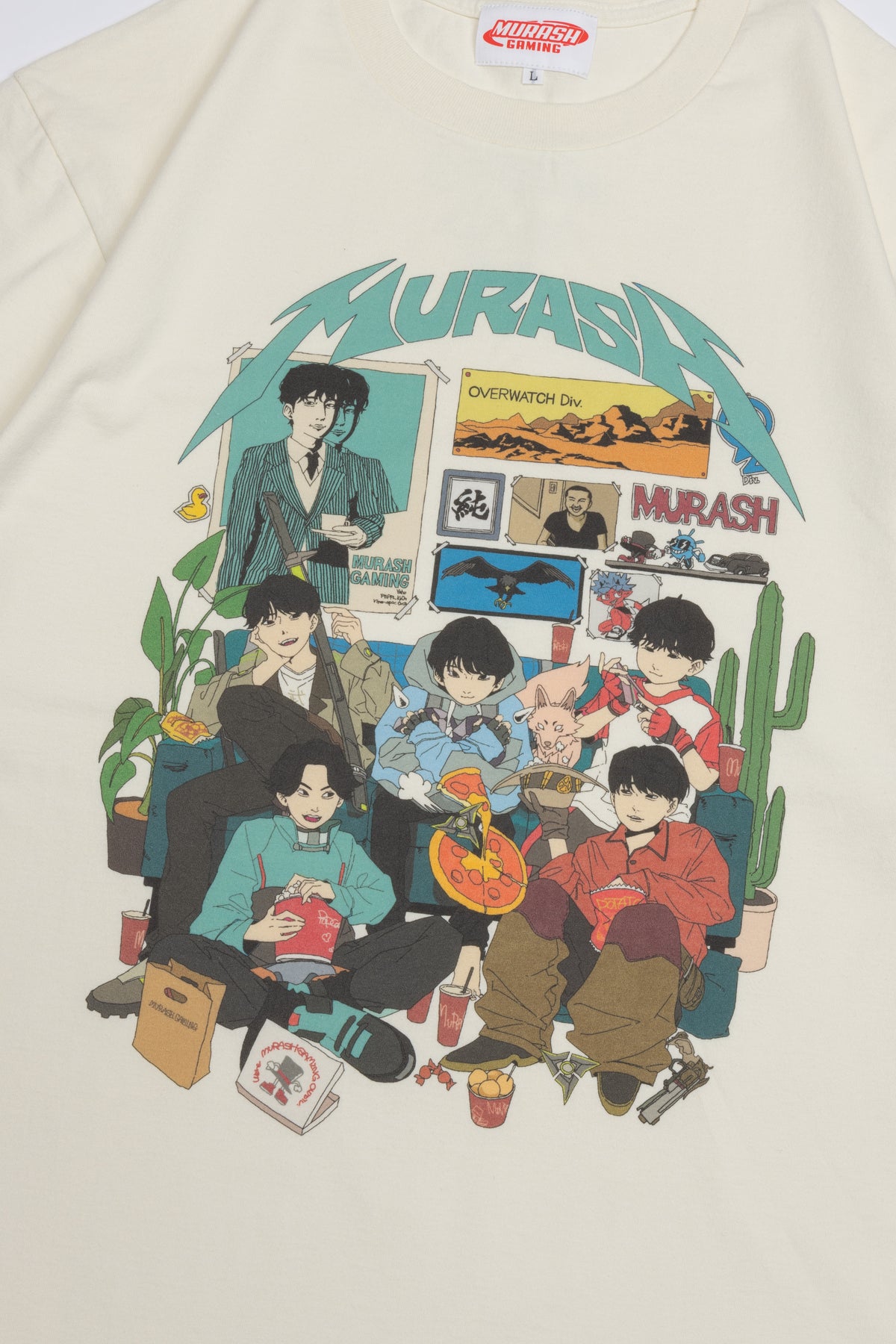 MRG OW DIV TEE 生成り フロント プリント詳細